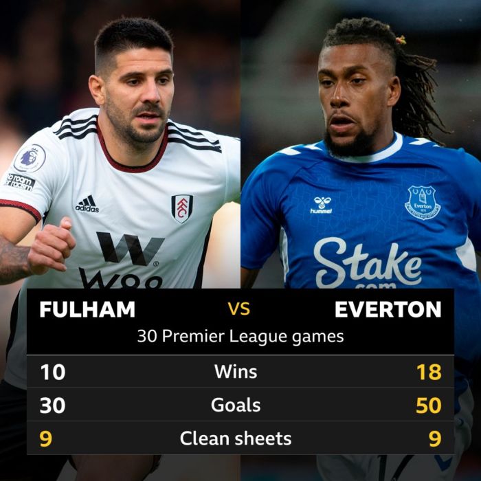 CHUTOGEL - Perbandingan tim Fulham dan Everton